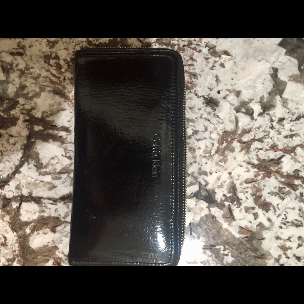 Calvin Klein patent leather wallet